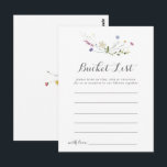 Colourful Dainty Wild Flowers Bucket List Cards<br><div class="desc">These colourful dainty wild flowers bucket list cards are the perfect activity for a rustic wedding reception or bridal shower. The design features hand-painted watercolor beautiful pink,  blush,  blue,  navy,  yellow,  purple and green wild flowers.

Bucket List sign is sold separately.</div>