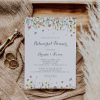 Colourful Dainty Wild Flowers Rehearsal Dinner