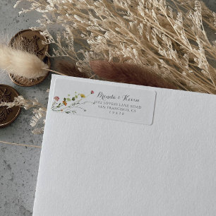 Colourful Dainty Wild Flowers Return Address