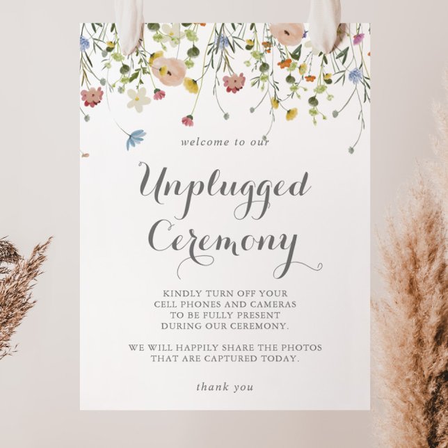 Colourful Dainty Wild Flowers Unplugged Ceremony  Poster (Creator Uploaded)