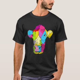 Colourful dairy cow livestock breeder organic farm T-Shirt