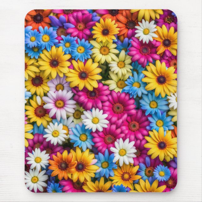 Colourful Daisies #55 -  Mouse Mat (Front)