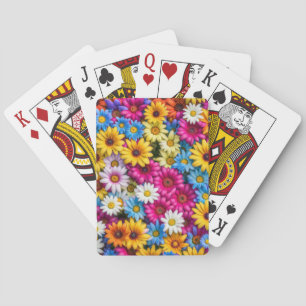 Colourful Daisies #55 -  Playing Cards