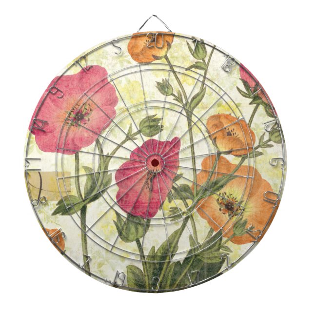 Colourful Daisies Dartboard (Front)