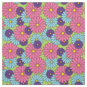 Colourful Daisies Fabric
