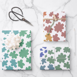 Colourful Daisies Oilpaint Fun Design Wrapping Pap Wrapping Paper Sheet