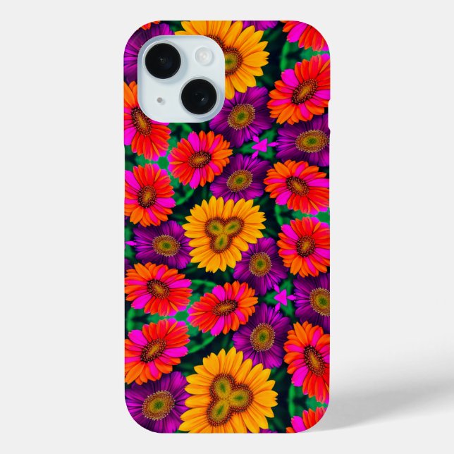 Colourful Daisy Bouquet Pattern Case-Mate iPhone Case (Back)