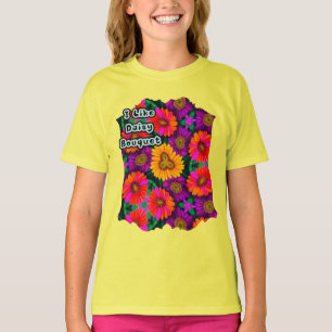 Colourful Daisy Bouquet Pattern T-Shirt