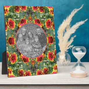 Colourful Daisy Flowers Create Your Own Photo Plaque