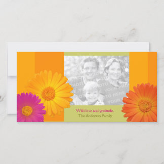 Colourful Daisy Flowers Personalised Family Easter Holiday Card