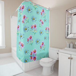 Colourful Daisy Flowers Shower Curtain