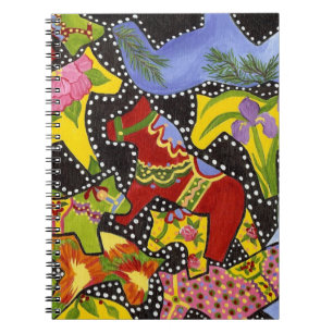 Colourful Dala Horses Notebook