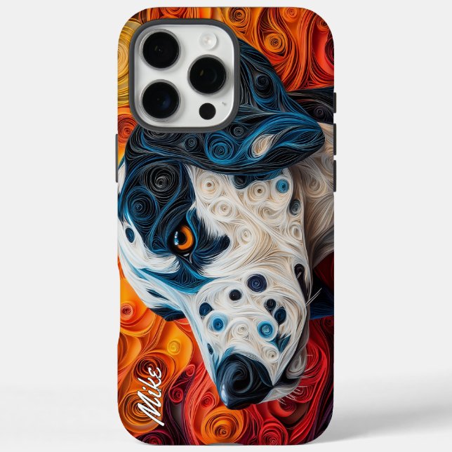 Colourful Dalmatian Portrait Case-Mate iPhone Case (Back)