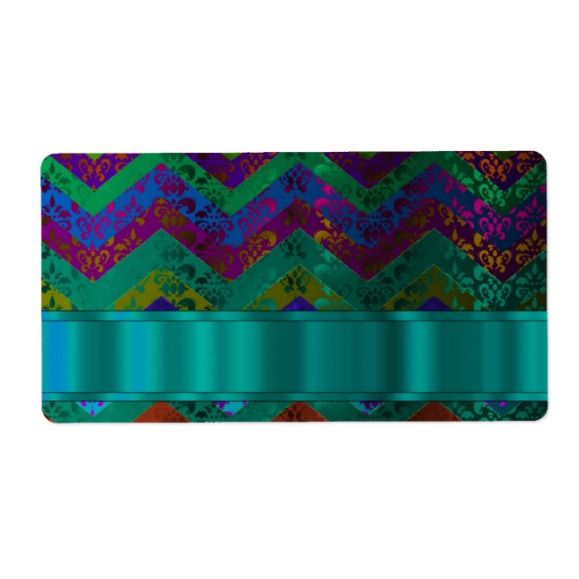 Colourful damask chevron (Front)