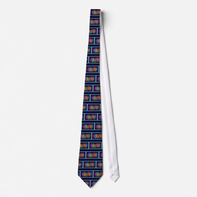 Colourful Dancers Art Tie (Front)