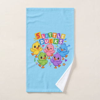 Colourful Dancing Five little ducks Bath Towel Set