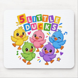 Colourful Dancing Five little ducks Mouse Mat