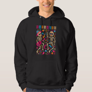 Colourful Dancing Mexican Skeletons Cute Day Of T Hoodie
