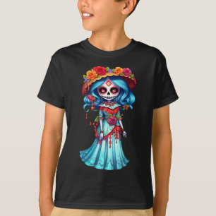 Colourful Dancing Mexican Skeletons - Cute Day Of T-Shirt