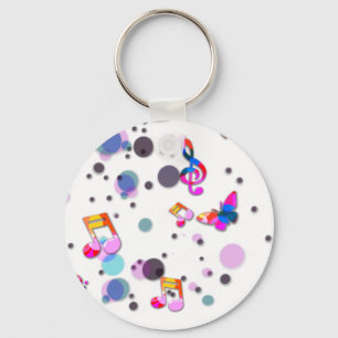 Colourful Dancing Music Key Ring