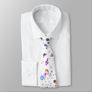 Colourful Dancing Music Tie