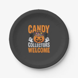 Colourful Dancing Skeletons Halloween Party Paper Plate