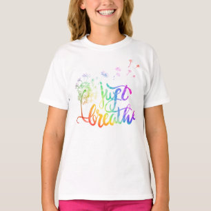 Colourful dandelion blowing in the wind  T-Shirt