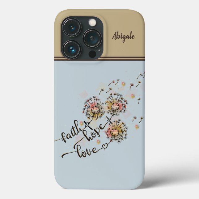 Colourful Dandelions Christian Faith Hope Love Case-Mate iPhone Case (Back)