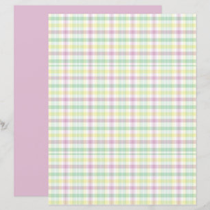 Colourful Danish Pastel Plaid Scrapbook Paper