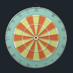 Colourful Dart Board in Aqua and Orange<br><div class="desc">Dart board in cool colours instead of the usual red and black (or a photo where you can't see the targets). This is great for the game room or a teens bedroom. Colours range from crazy to subdued so you are sure to find the right fit. This dart board is...</div>