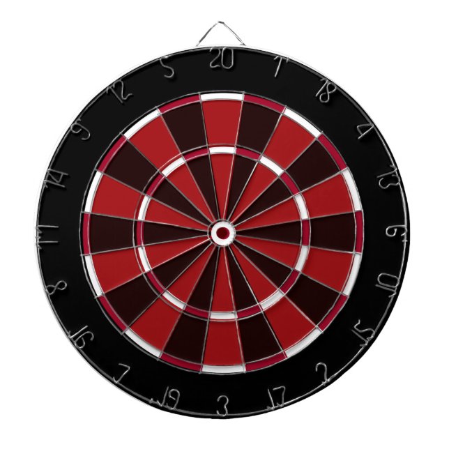 Colourful Dart Board in Black and Red (Front)