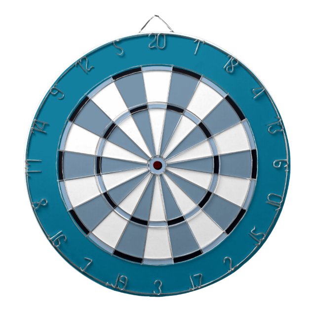 Colourful Dart Board in Blue (Front)