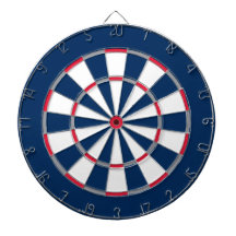 Colourful Dart Board in New England colours