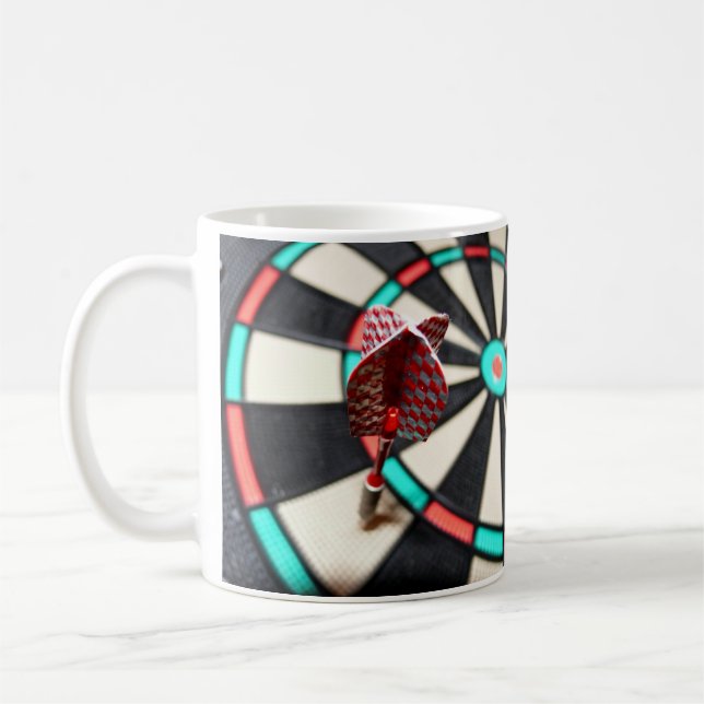 Colourful Dartboard and Dart Mug (Left)