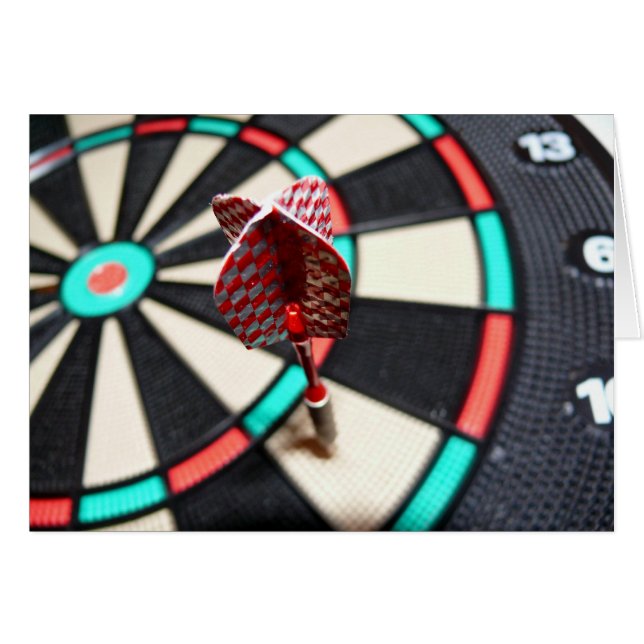 Colourful Dartboard Blank Card (Front Horizontal)