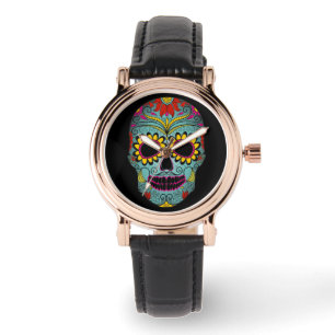 Colourful Day Of The Dead Sugar Skull Watch