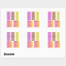 Colourful Days of the Week Sticker Sheet with To D