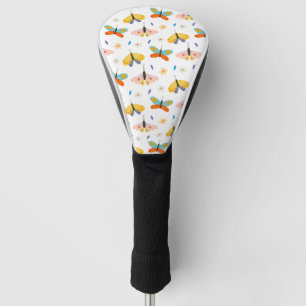 Colourful Decorated Butterfly Pattern Golf Head Cover