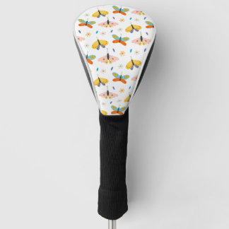 Colourful Decorated Butterfly Pattern Golf Head Cover