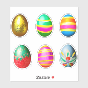 Colourful Decorated  Easter Eggs 