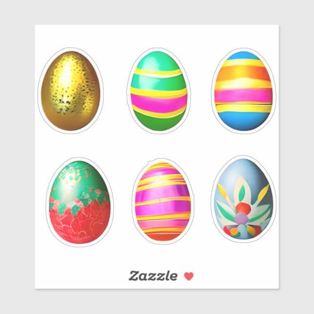 Colourful Decorated  Easter Eggs  (Sheet)