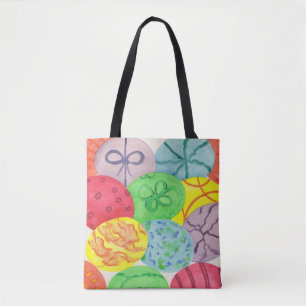 Colourful Decorative Easter Eggs Tote Bags