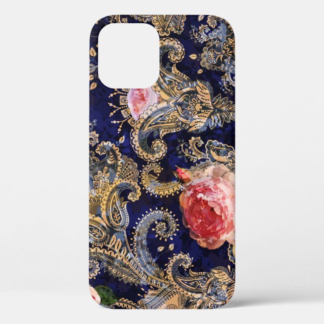 Colourful Decorative Flowers Batik Case-Mate iPhone Case (Back)