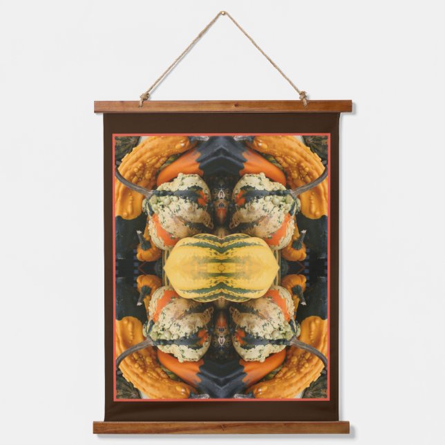 Colourful Decorative Gourds Abstract  Hanging Tapestry (Front)