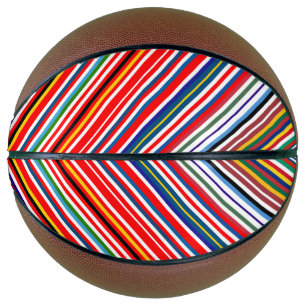 colourful decorative stripes basketball