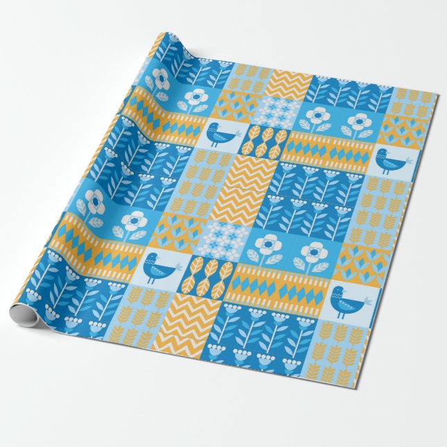 Colourful Decorative Wrapping Paper (Unrolled)