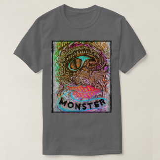 Colourful Deep Sea Monster Art Pen Drawing T-Shirt