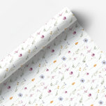 Colourful delicate wildflower gift wrapping paper<br><div class="desc">Elegant modern rustic colourful wildflowers wrapping paper as wedding,  birthday or other gift.</div>