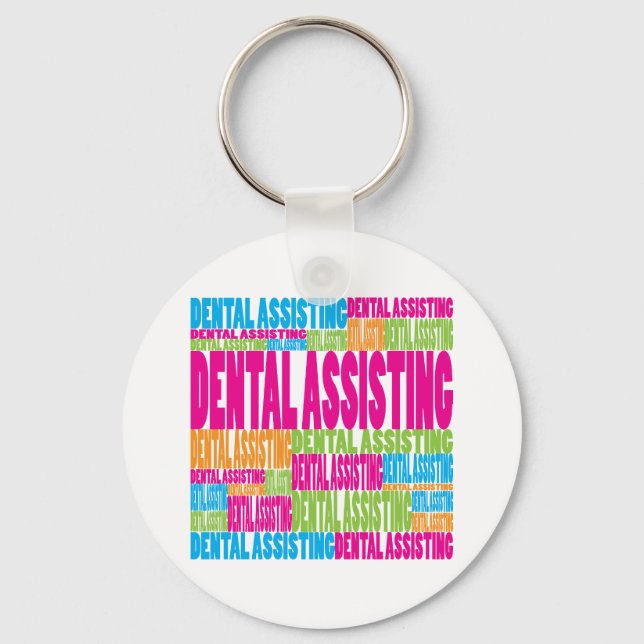 Colourful Dental Assisting Key Ring (Front)