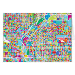 Colourful Denver Map